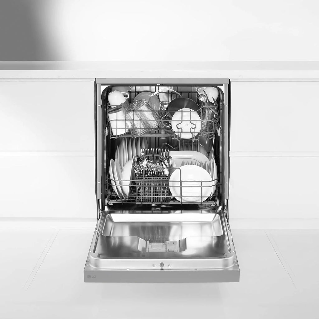 LG DF030FL - Lavavajillas 60 cm, 13 cubiertos, cuba de acero, Serie 100, Eficiencia E, Inox Antihuellas