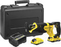 STANLEY FATMAX Sierra sable V20 Litio 18V, Velocidad hasta 3000 cpm, longitud de carrera 25mm, incluye 2 baterías 2Ah, cargador y maletín, SFMCS300D2K-QW