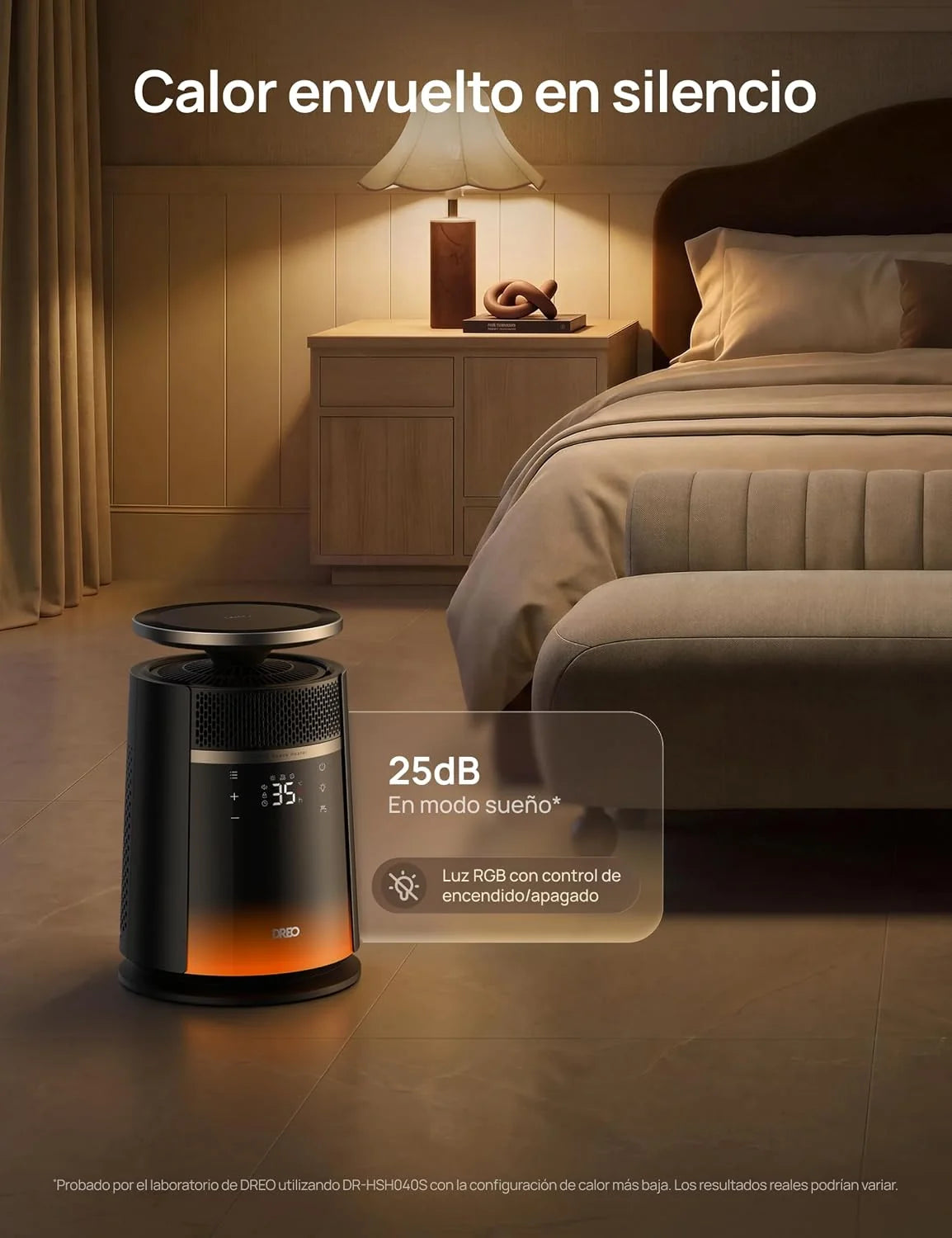 DREO Calefactor Ceramico, Modo 360° y Directo para Interiores