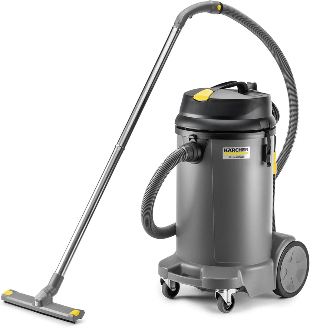KÄRCHER Aspirador en seco y húmedo NT 48/1, Potencia: máx. 1380 W, Filtro de Cartucho PES, depósito: 48 l, Manguera de aspiración: 2,5 m, Boquilla Ancha para Suelo (360 mm), Tubo de desagüe