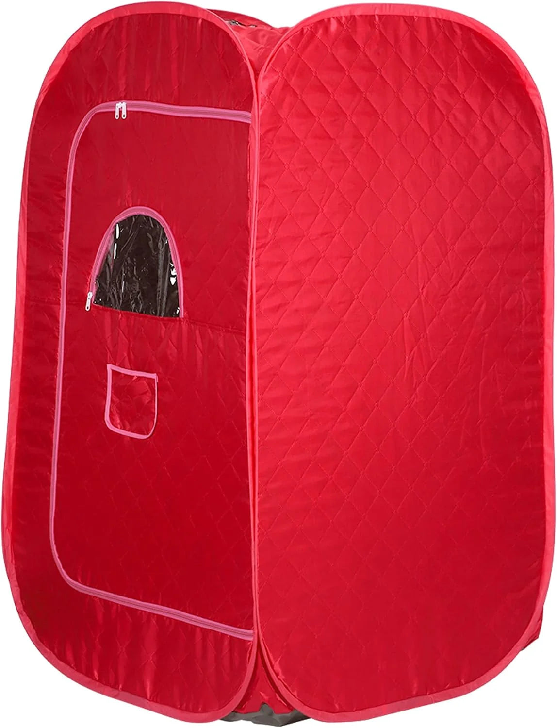 MINGYI - Sauna de vapor portátil y plegable de 1000 W con cabina de vapor, generador de vapor de 2,5 camas y mando a distancia, 80 × 80 × 135 cm (rojo)