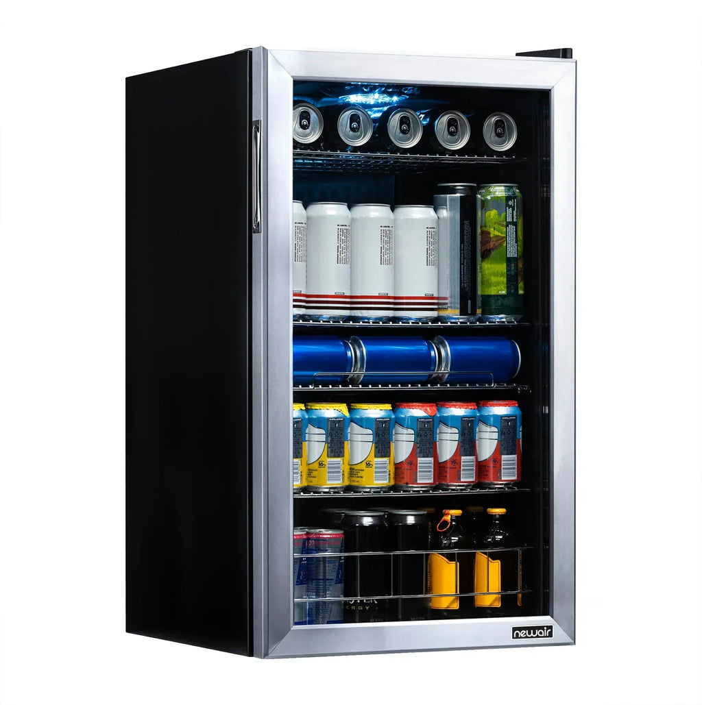 2026 Newair® Refrigerador de Bebidas Independiente de Acero Inoxidable – 126 Latas – 18,9"