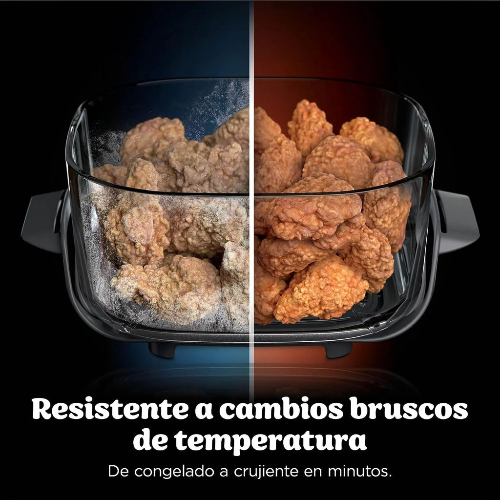 Ninja CRISPi PRO XL, Freidora de Aire con 2 Recipientes, Dorado Piedra