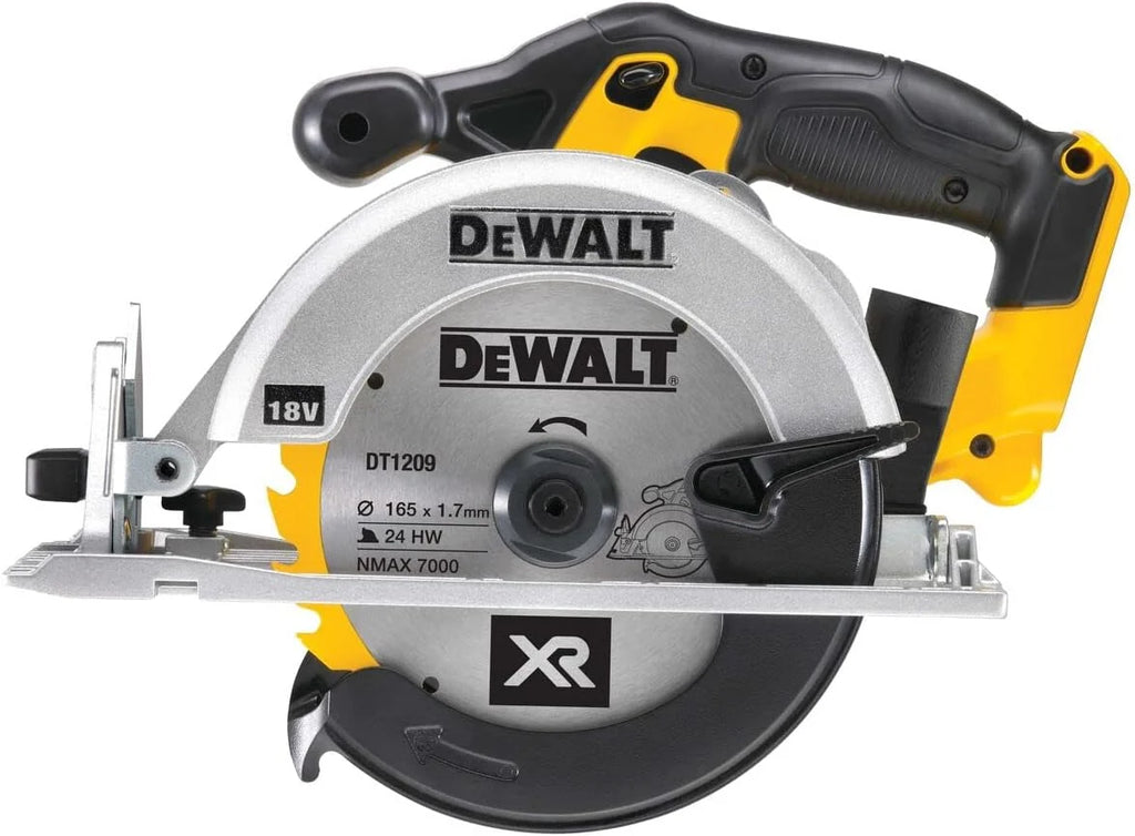 DeWalt DCS391N-XJ - Sierra circular XR 18V, diámetro de165 mm y 55 mm de profundidad sin cargador/batería, Arándano