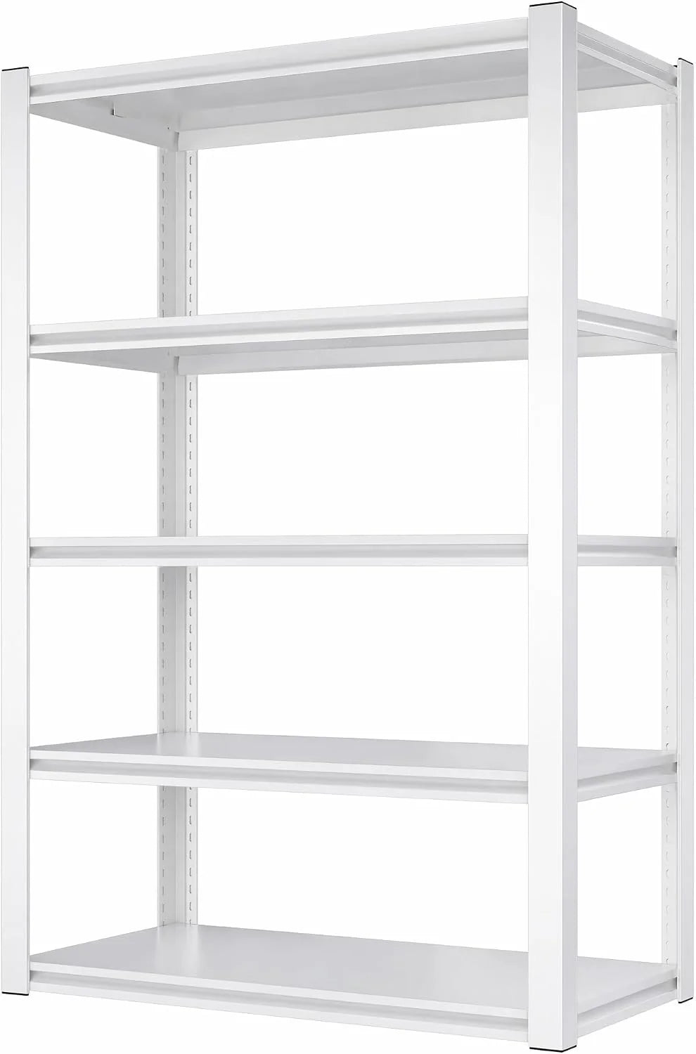 Himimi Estantería Metálica de Carga Pesada 182x90x40 cm, 1000kg (200kg/Nivel), 5 Baldas de Acero Ajustables, Estantería de Almacenaje sin Tornillos para Garaje, Sótano, Taller, Almacén, Cocina, Blanco