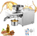 VEVOR Prensa de Aceite Eléctrica 700 W, Máquina de Prensado de Aceite 3,75 kg/h, Prensado en Caliente a 230 °C, Extractor de Acero Inoxidable, Uso Doméstico y Comercial, para Cacahuetes, Soja