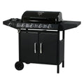 Barbacoa A Gas "festa 5" - 5 Quemadores (1 Lateral) - 12.9 Kw - Negro