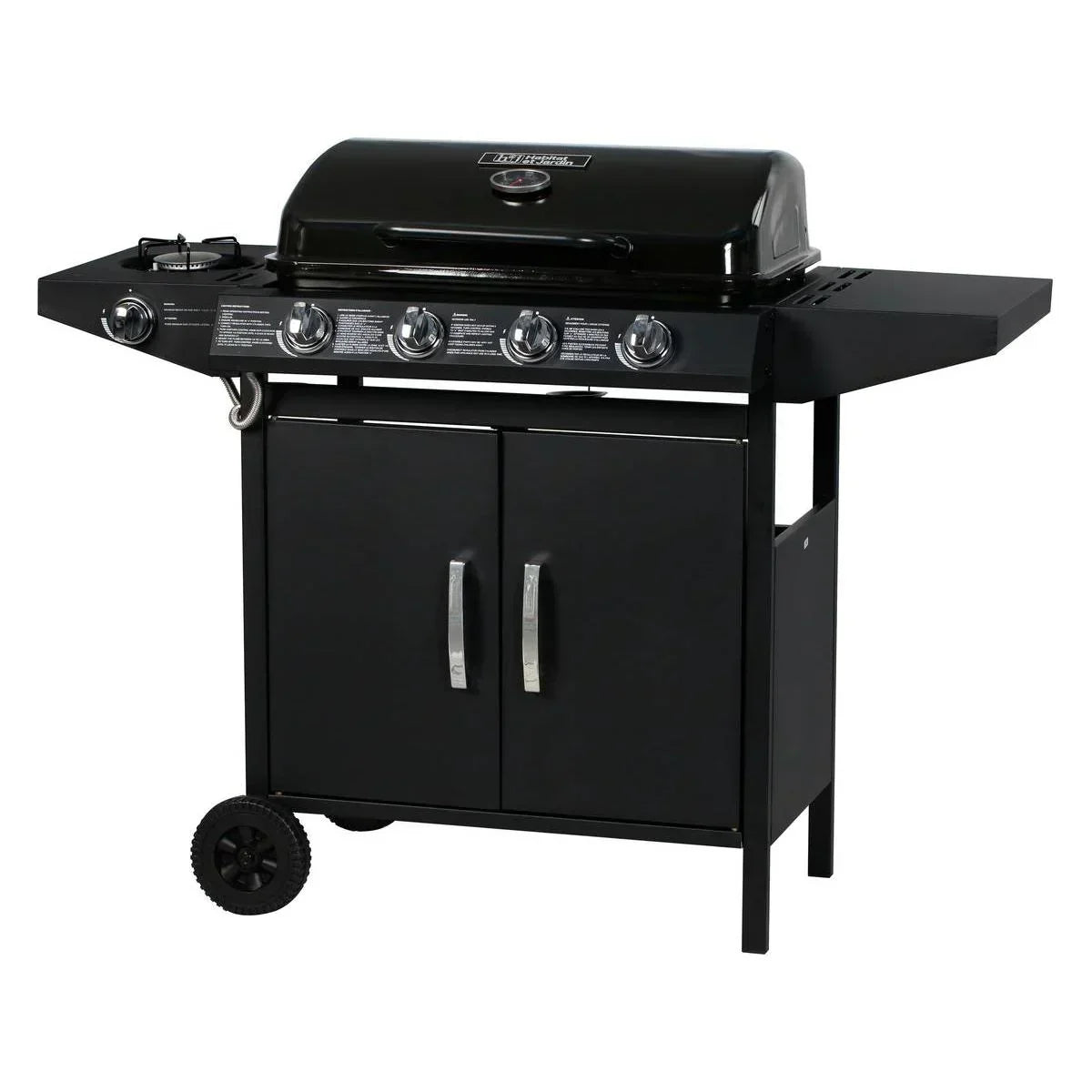 Barbacoa A Gas "festa 5" - 5 Quemadores (1 Lateral) - 12.9 Kw - Negro