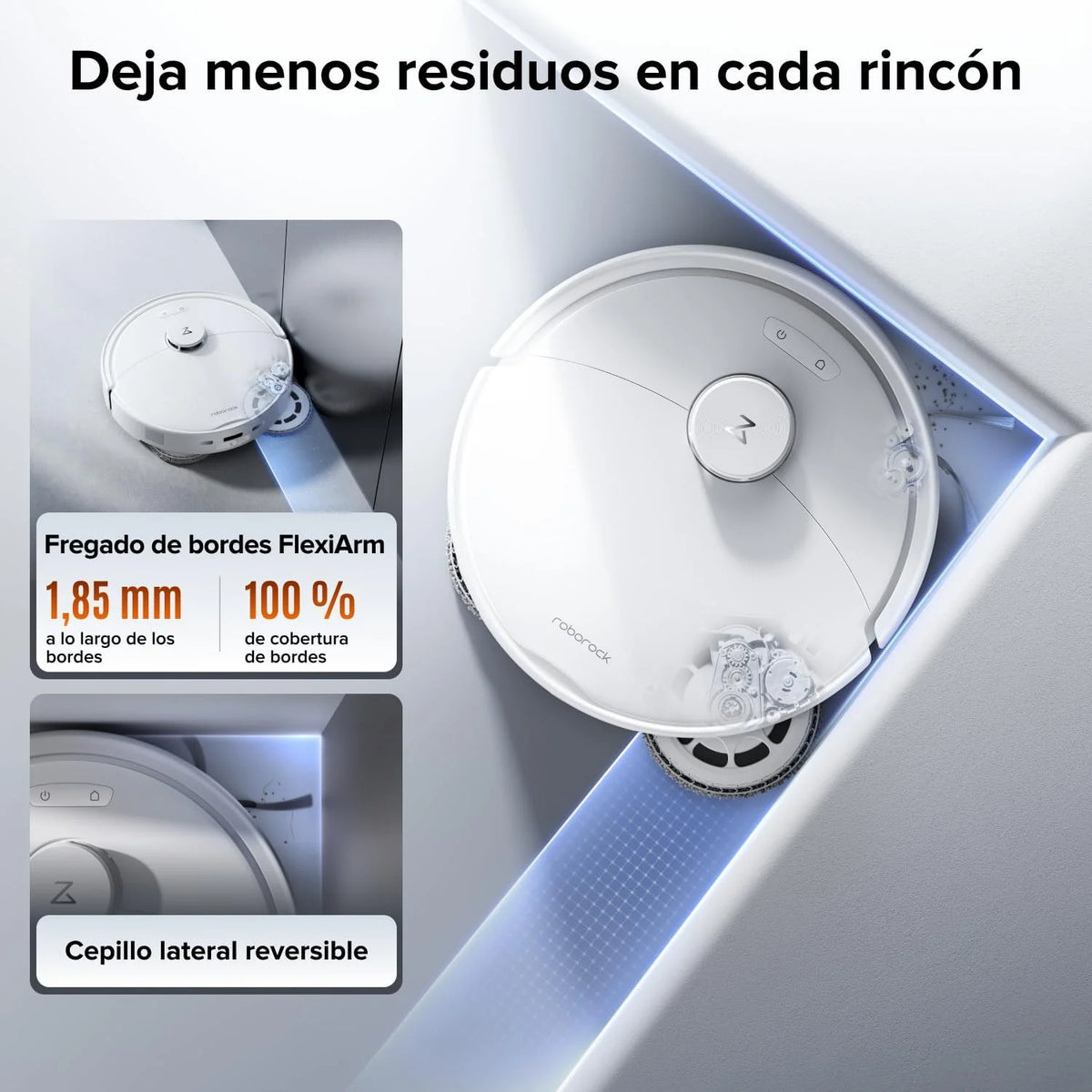 roborock Qrevo 2 Pro Set Robot Aspirador Succión Extrema de 25000 Pa,Blanco