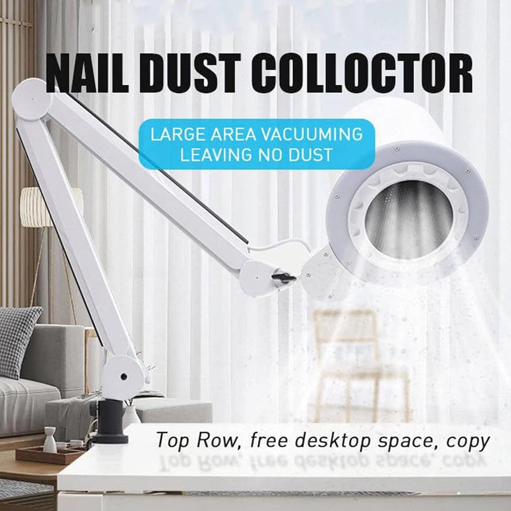 Colector De Polvo De Uñas, Aspirador De Uñas De Succión Fuerte, Bajo Nivel De Ruido, Extractor De Polvo De Uñas con Luces LED, para Uso Doméstico Y Profesional