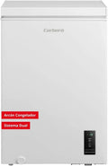 Corberó - Arcón Congelador Horizontal | CCHM1006M | 99L | 54,7cm x 84,9cm | Motor Inverter 38db | Sistema Dual | Súper Congelación | Control con Display | 1 Cesta |Blanco