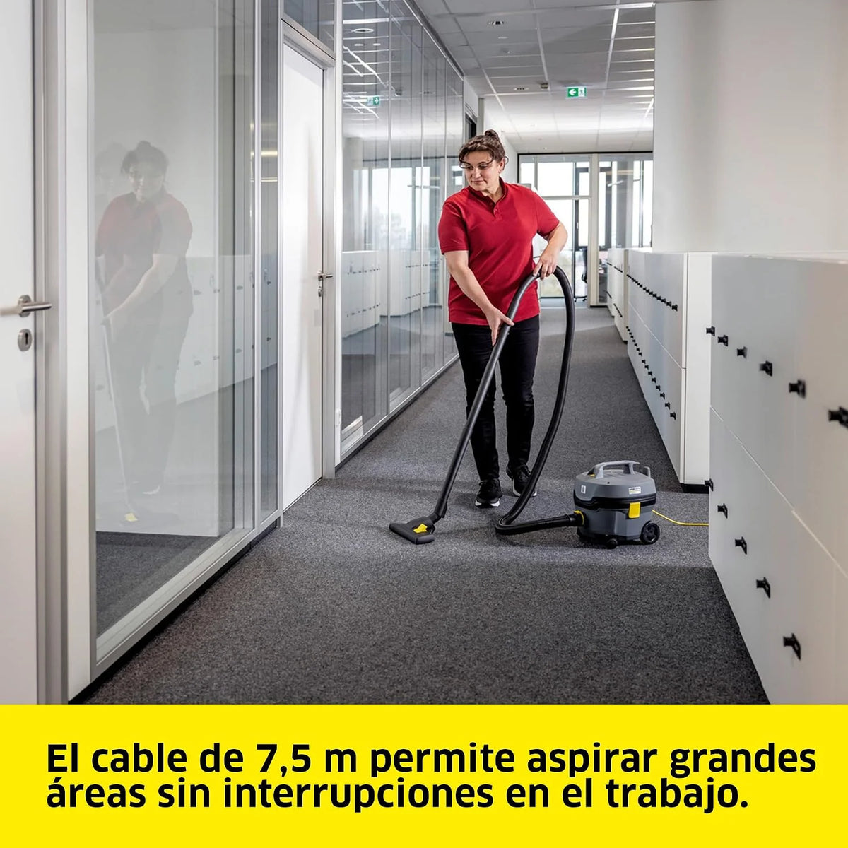 KÄRCHER Aspirador en seco T 7/1 Classic, depósito: 7 l, Potencia: 850 W, Nivel de presión acústica: 62 dB(A), Peso: 3,5 kg, Cable: 7,5 m, Cesta de Filtro Permanente