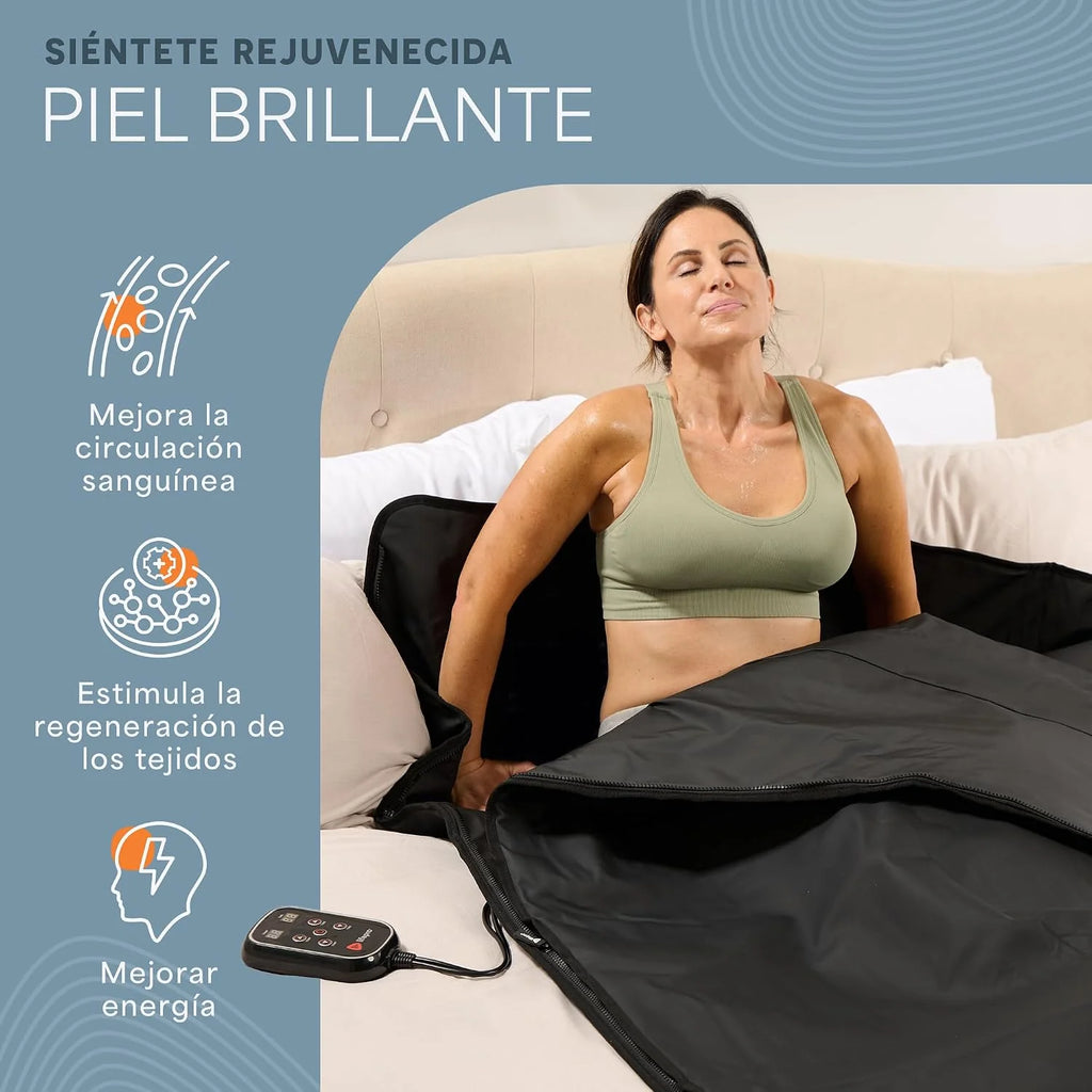 Lifepro Manta Sauna Infrarrojos – 9 Niveles Low EMF Portátil para Casa
