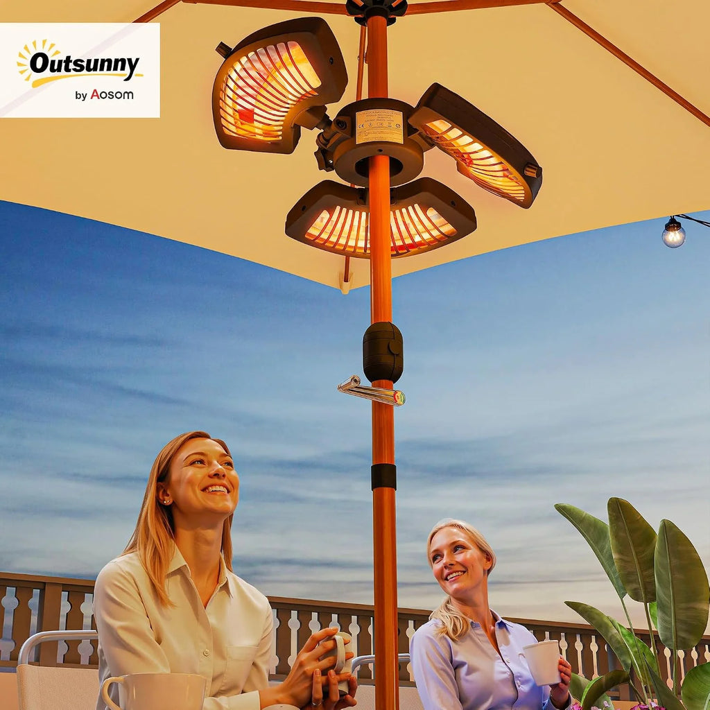 Outsunny Infrared Heater for Parasol 800/1600/2400W Black