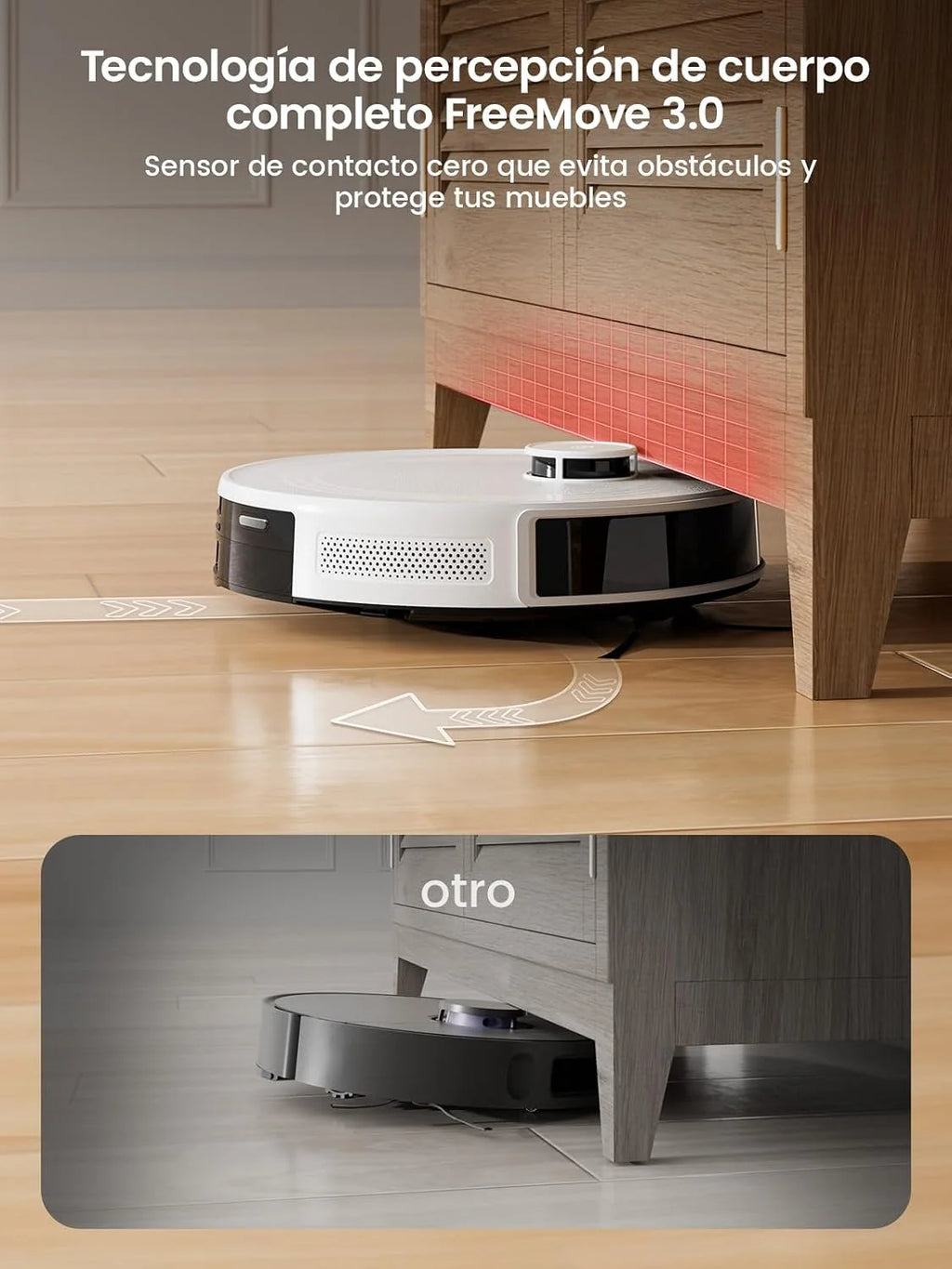 Lefant M2 Robot Aspirador y Fregasuelos con dToF Navegación Láser y App
