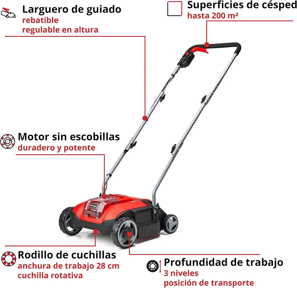 Einhell Escarificador-aireador a batería GC-SC 18/28 Li-Solo