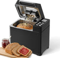 TRIUMPHKEY 19 Programas Panificadora Automática con Dispensador, 3 Tamaños & 3 Tostados Panificadora de Pan, Temporizador 15h, 1kg Maquina de Hacer Pan, Panificadora sin Gluten, Yogur y Mermelada