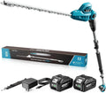 SEESII Cortasetos Telescópico Batería 20V, Cuchilla 40 cm, 2 Baterías 4,0Ah
