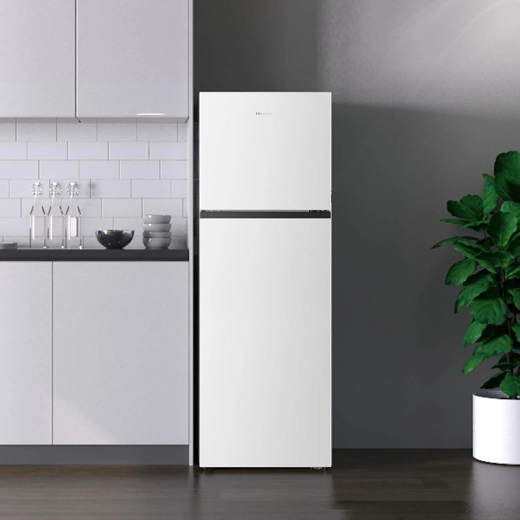 Hisense RT327N4AWE - Frigorífico 2 Puertas Total No Frost, 249L, 168cm, Multi Airflow, Puerta Reversible, Iluminación LED, Cajón de Frutas y Verduras, Blanco