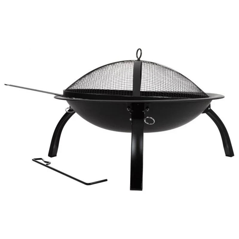 Barbacoa Exterior De Metal Con Parrilla Negro