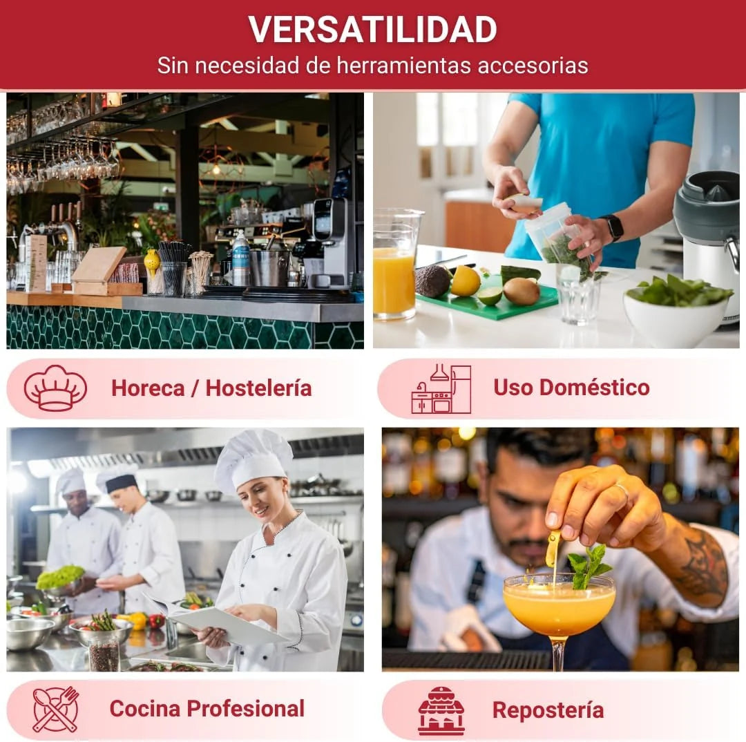 YOMMAK Exprimidor de Naranjas Electrico Profesional Sammic-ECM 130W | Exprimidor Manual Extractor de Zumos y Verduras de Acero Inoxidable Juicer | Repuestos Exprimidores