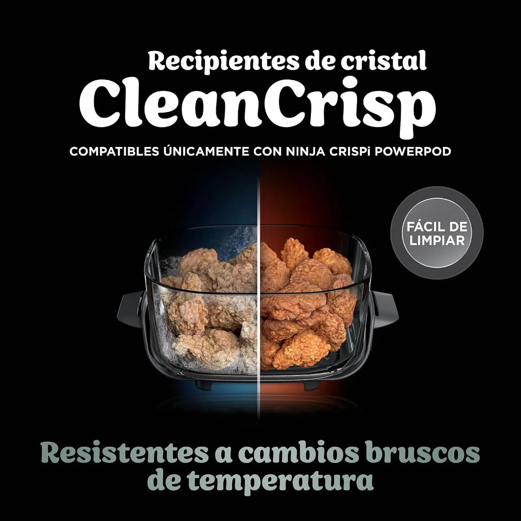 Ninja CRISPi, Freidora de Aire Portátil 4 en 1, 3,8L, Piedra/Dorado