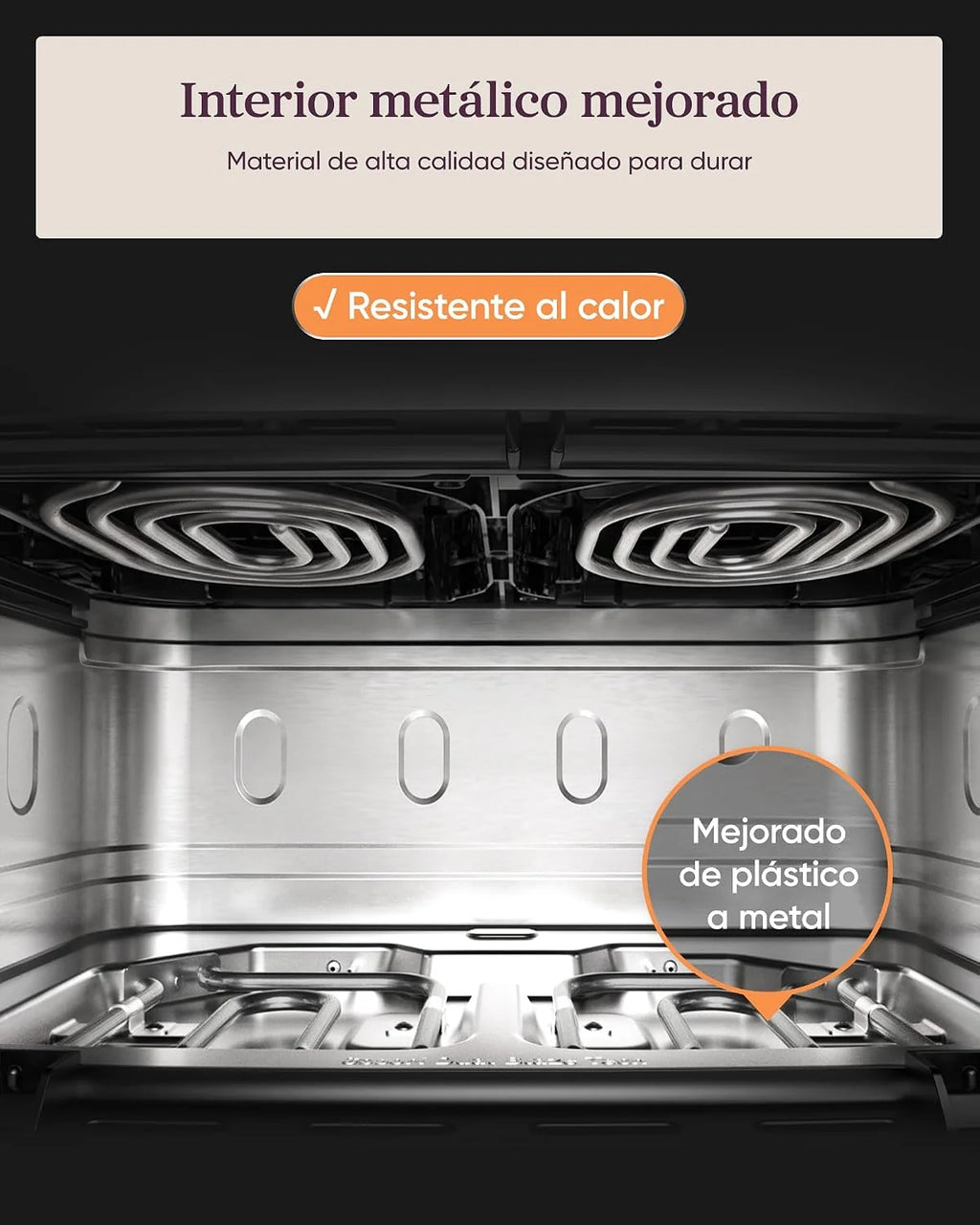 Cosori Freidora de Aire 8,6L Dual Blaze TwinFry Compact, sin PFAS ni Teflon