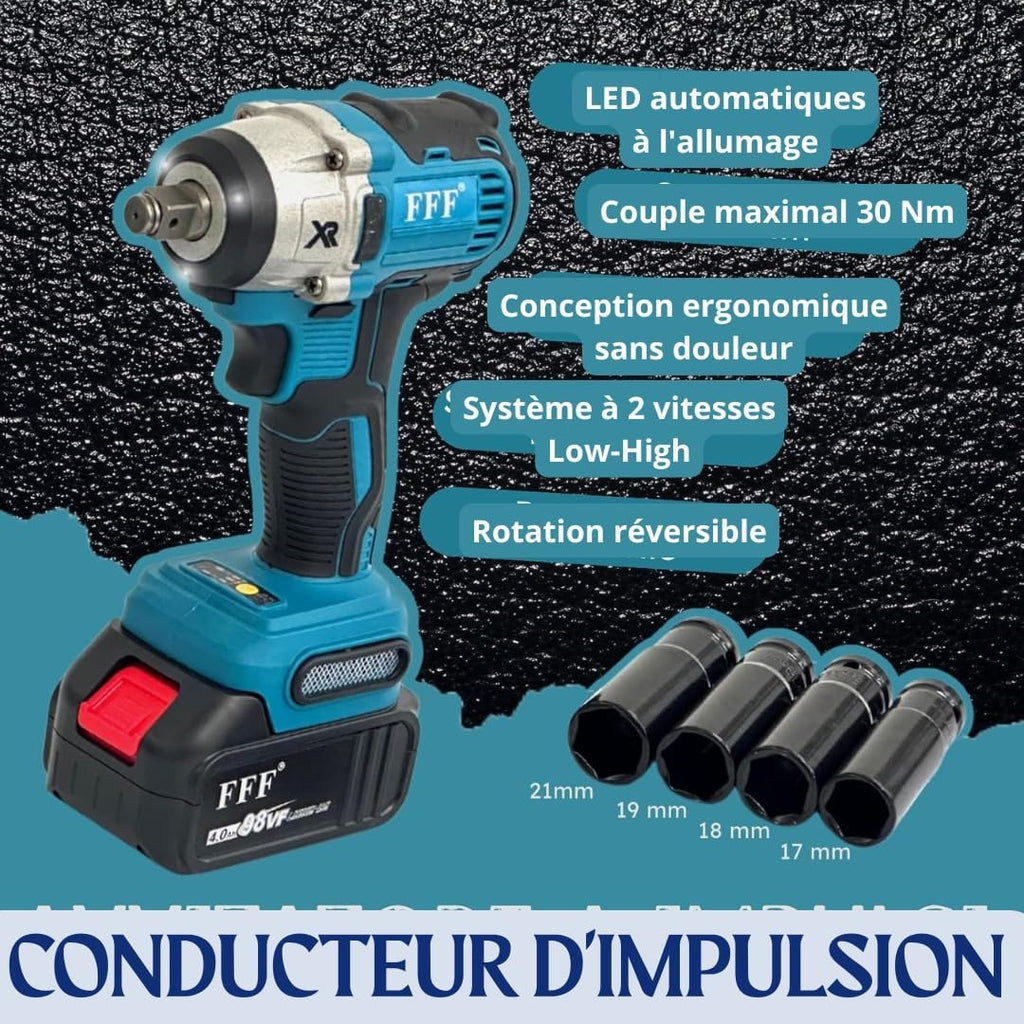 Kit de bricolaje profesional 4 en 1 con taladro y atornillador inalámbrico, taladro de percusión inalámbrico, amoladora angular inalámbrica, martillo perforador y taladro de percusión de 68 V