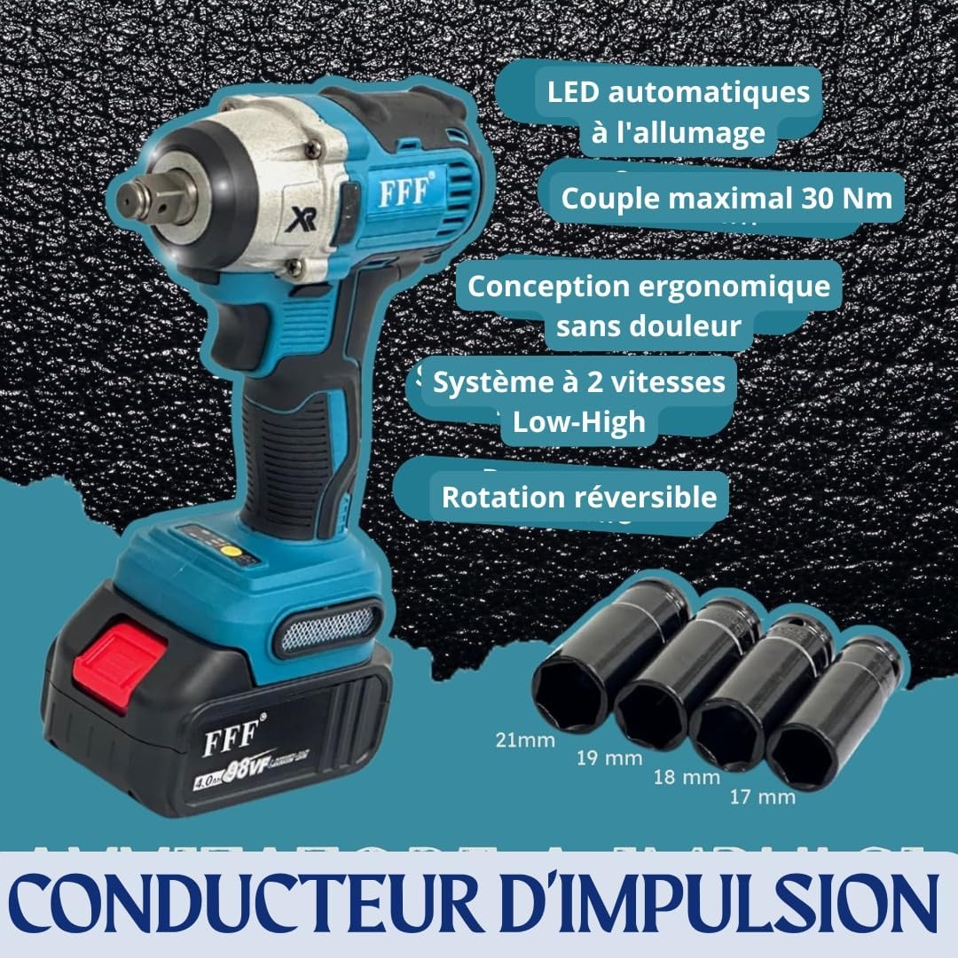 Kit de bricolaje profesional 4 en 1 con taladro y atornillador inalámbrico, taladro de percusión inalámbrico, amoladora angular inalámbrica, martillo perforador y taladro de percusión de 68 V