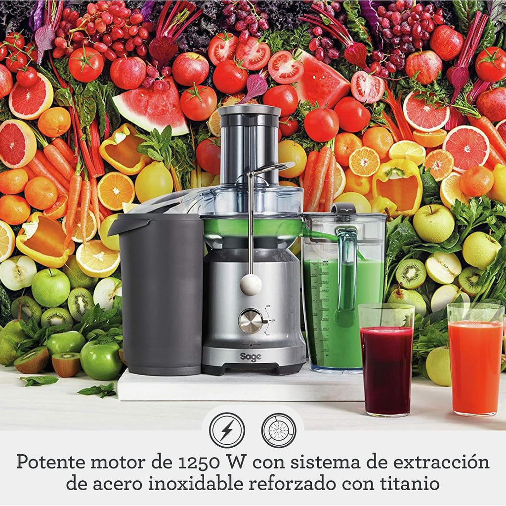 Sage Nutri Juicer Cold - Exprimidor de Zumo, Plata