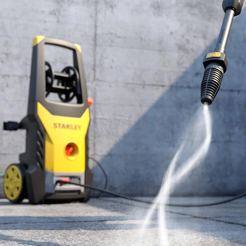 Stanley Hidrolimpiadora SXPW24BX | Alta Presión | para Automóviles Y Superficies Externas | con Limpiadora de Superficies y Cepillo Fijo | Presión máx. 170 Bar | Caudal máx. 500 l/h | Consumo 2400 W