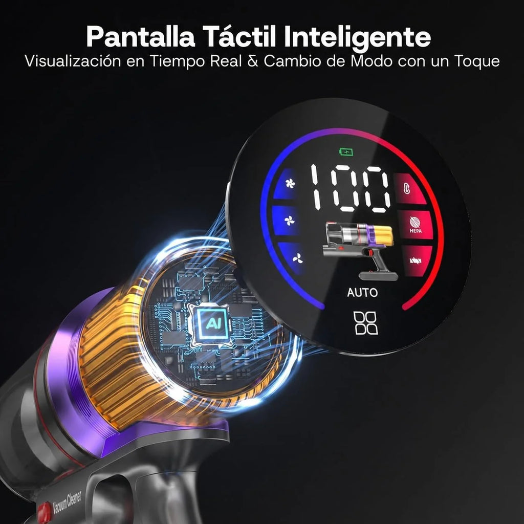 V16 Aspiradora sin Cable 55Kpa/600W/80Min, Escoba Aspirador Inalámbrico