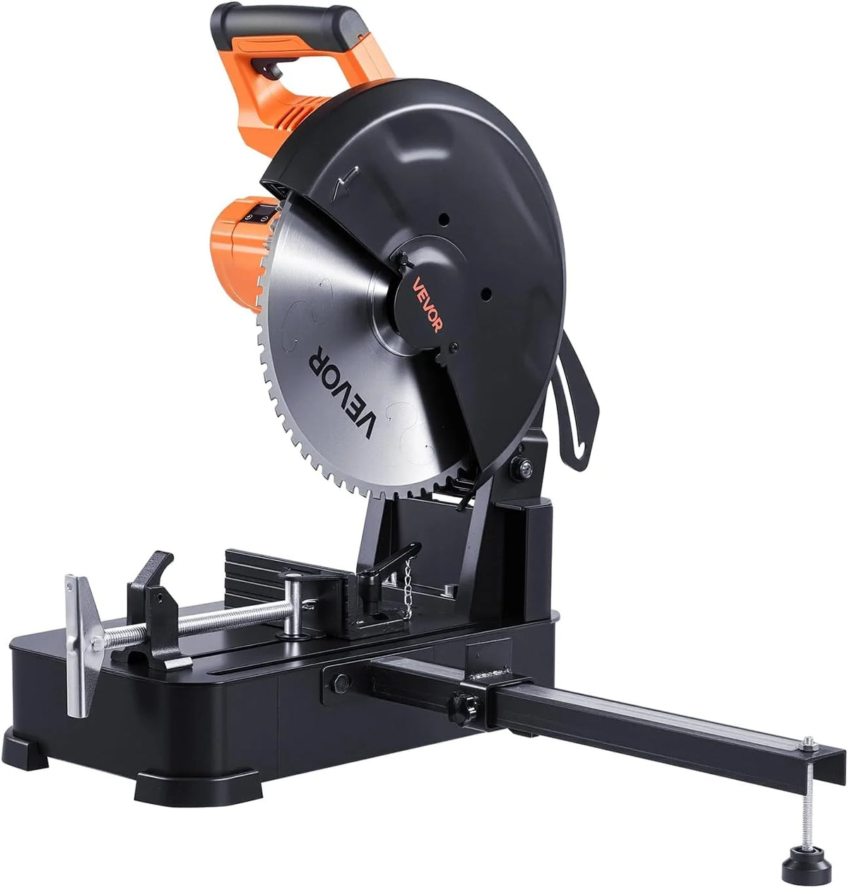 VEVOR Sierra Ingletadora, con Hoja de Sierra de Corte en Frío de Acero Inoxidable de 355 mm, Motor sin Escobillas de 3500 W y 750-1200 RPM, para Tubos Cuadrados y Planos, Aceros en Forma de L