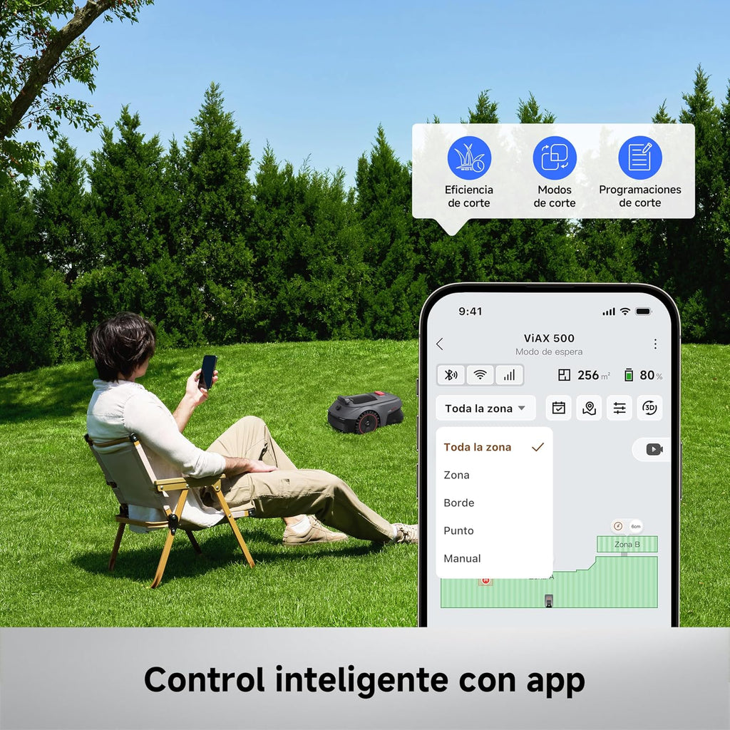 MOVA ViAX 500 Robot cortacésped LiDAR de 360° + Visión Dual con IA