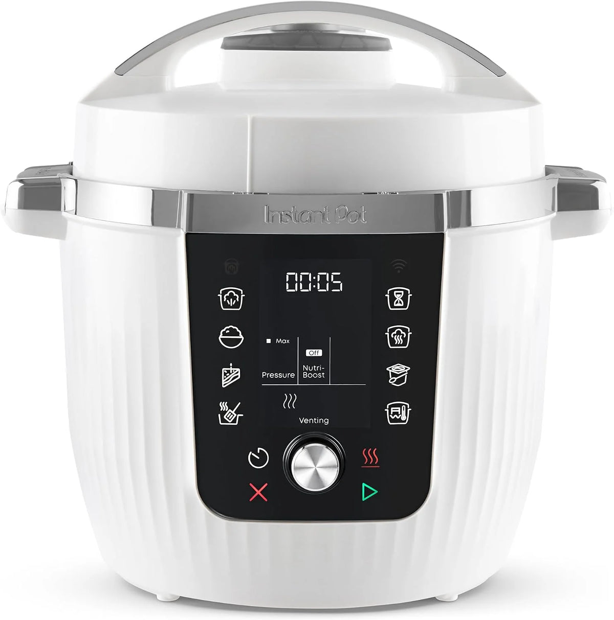 Instant Pot Pro Olla multifunción 10 en 1, 5,7L, Blanca, olla a presión, olla de cocción lenta, arrocera, sartén, yogurtera, calentador de alimentos, olla de cocción al vacío, vaporera, horno, NutriBo
