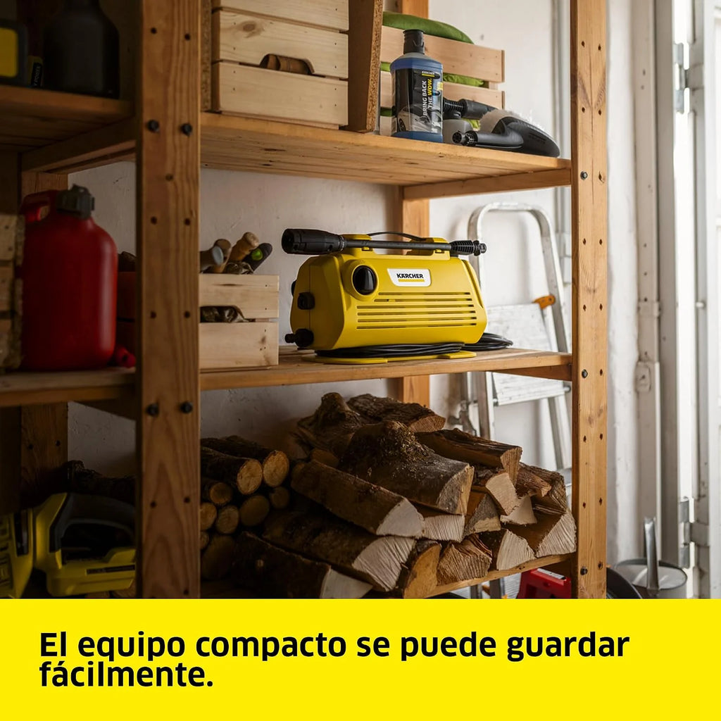 Kärcher Hidrolimpiadora K 2 Horizontal VPS Home, presión: 110 Bar, caudal: 360 l/h, Rendimiento: 20 m²/h, 3,5 kg, Pistola de Alta presión, Vario Power Jet, Kit para el hogar