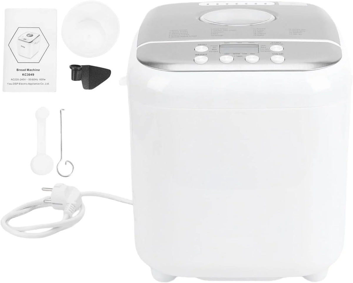 Panificadora Programable, Automática de 600 W con 3 Tamaños de