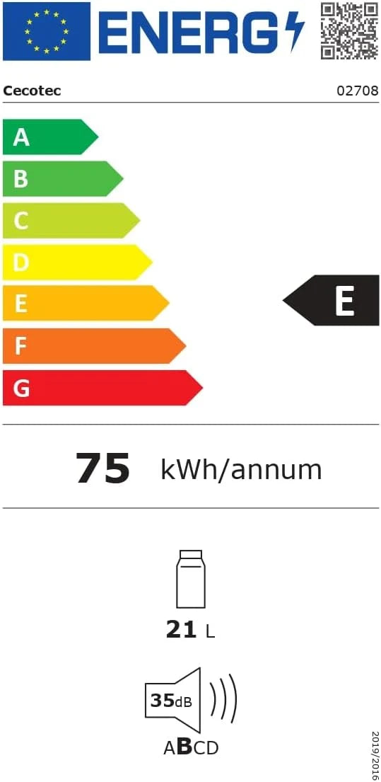 Cecotec Vinoteca 8 Botellas Bolero GrandSommelier 830 CoolWood, Termoeléctrica, Bajo nivel sonoro y alto rendimiento, Temperatura regulable: 8-18ºC, Panel de control táctil, Display.
