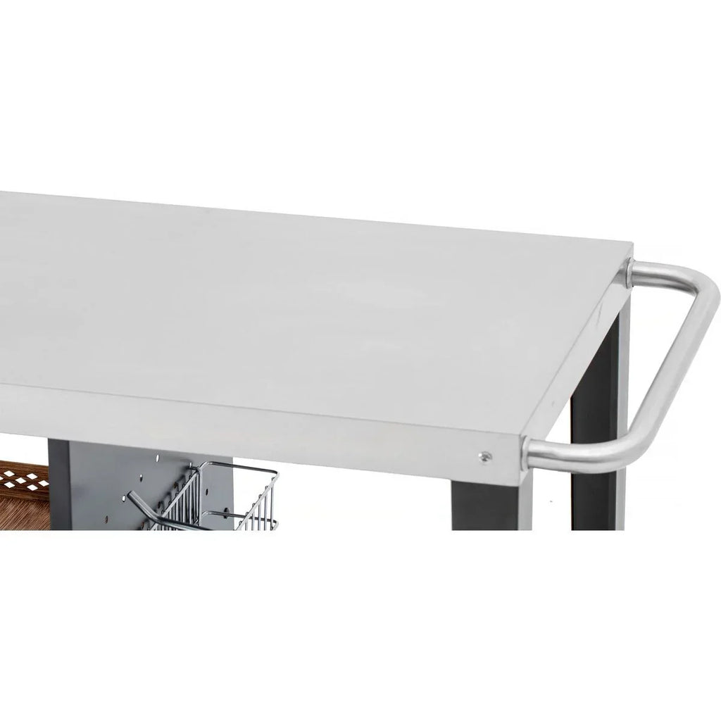 Carro De Servicio Para Barbacoa "gelia" 117 X 59 Cm - Acero Inoxidable - Negro