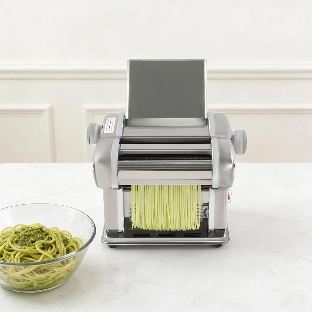 Máquina de pasta eléctrica, 135 W, acero inoxidable 410, 2 cuchillas, 8