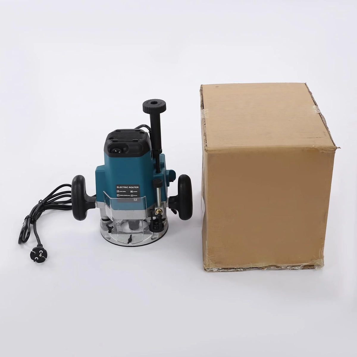 Fresadora de madera de 2200 W, juego con 15 fresas, 6 marchas