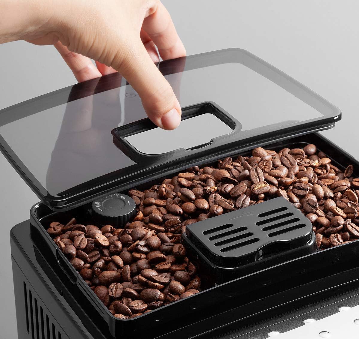 De'Longhi Magnifica S Smart ECAM230.13.B Cafetera Superautomática Café y Espumador para Cappuccino y Leche Caliente, 4 Bebidas, Molinillo Integrado, Panel de Control One-Touch