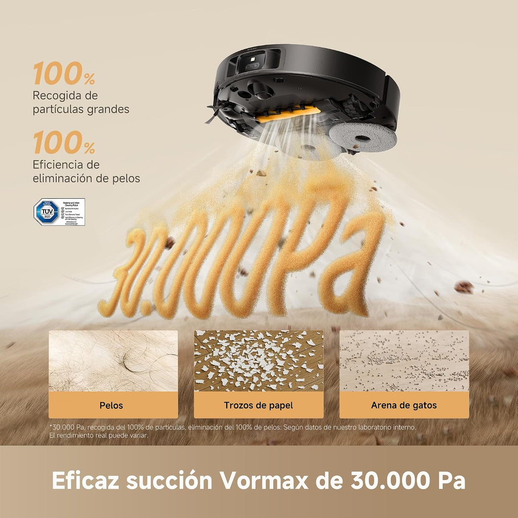 dreame L50s Pro Ultra Robot Aspirador, 30.000 Pa, Autolimpieza Mopa 100 °C