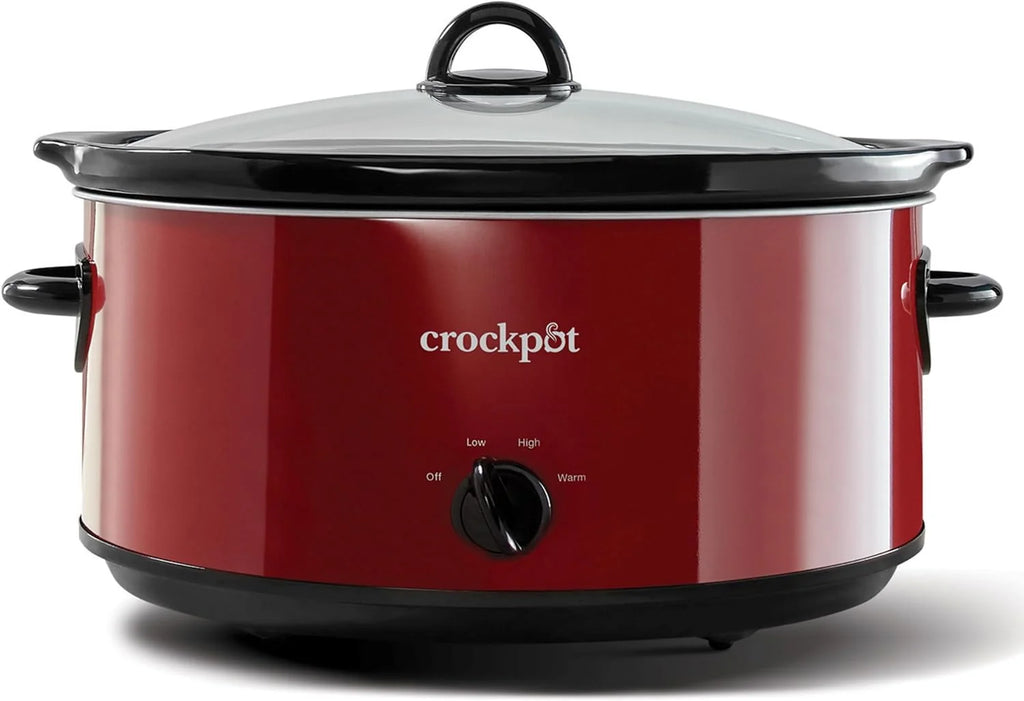 Crock-pot Express Crock Olla de cocción lenta, 8 cuartos de galón, color rojo