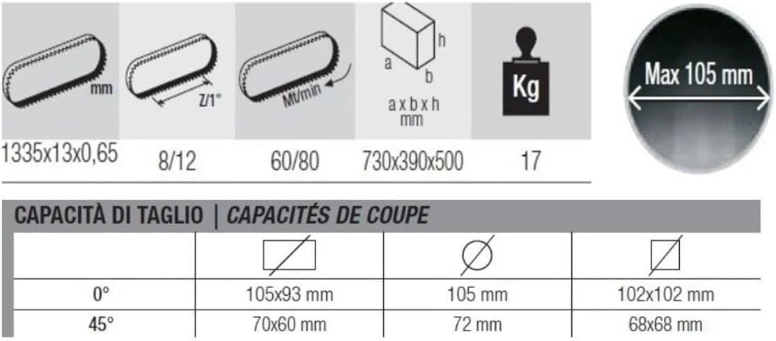 Stanley Sierra de cinta para metal sierra de banda metal 750W, capacidad de corte 105 mm, con ángulo de corte ajustable 0-45°, para acero tubos perfiles, máquina de sierra portátil para taller