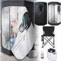 Sauna Tienda Campaña Para Sauna, Cabina Sauna Generador Sauna Vapor Tienda Sauna Portátil Aire Libre Temporizador Y 9 Niveles Temperatura Con Sauna Vapor Olla Vapor 3L Silla Plegable Control Remoto