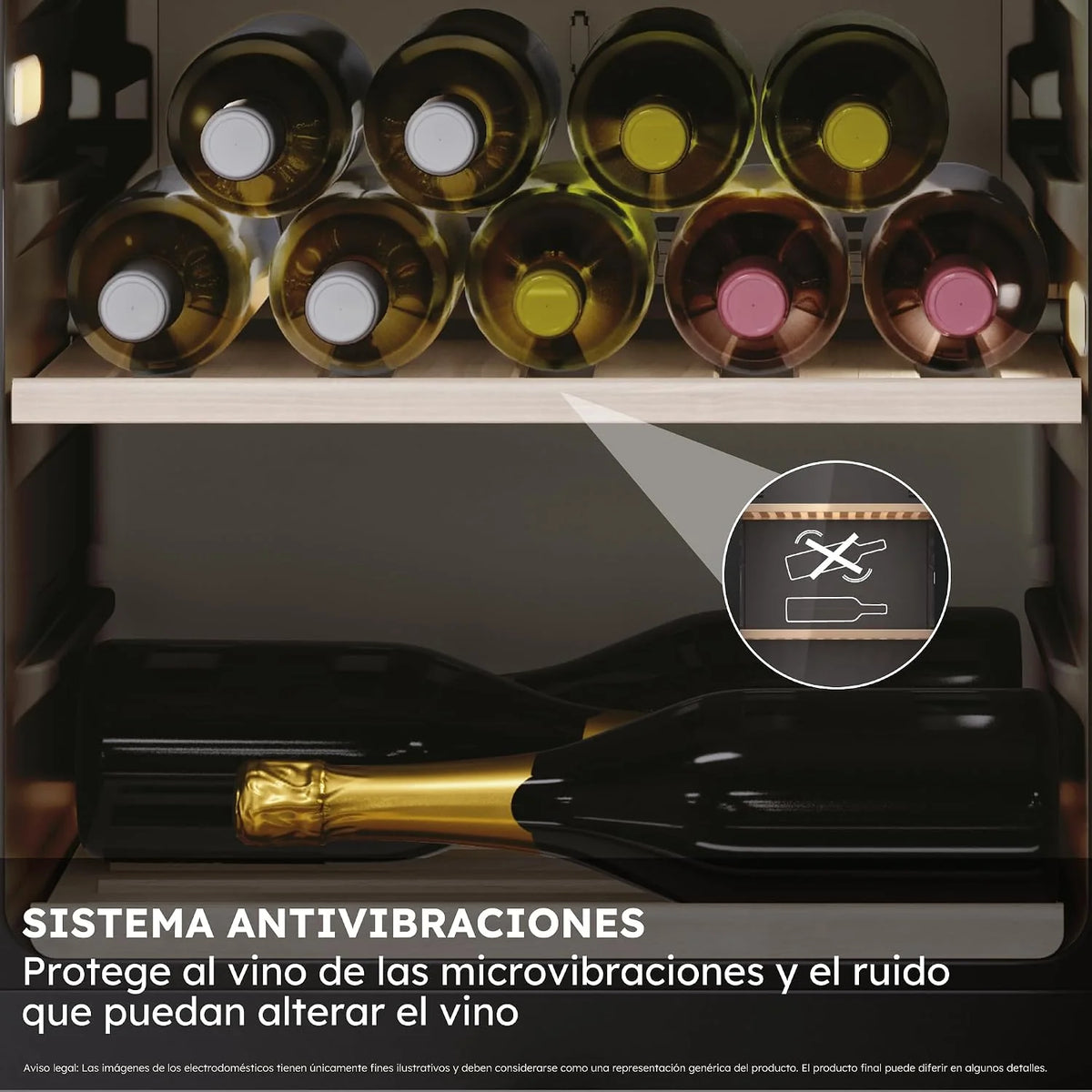 Haier Wine Bank 50 Series 3 HWS34GGH1 - Vinoteca 34 botellas, WIFI, Estantes de madera, Cristal Anti-UV, Filtro de carbón, Display Digital, Iluminación LED, Silenciosa 37 dbA, Negra
