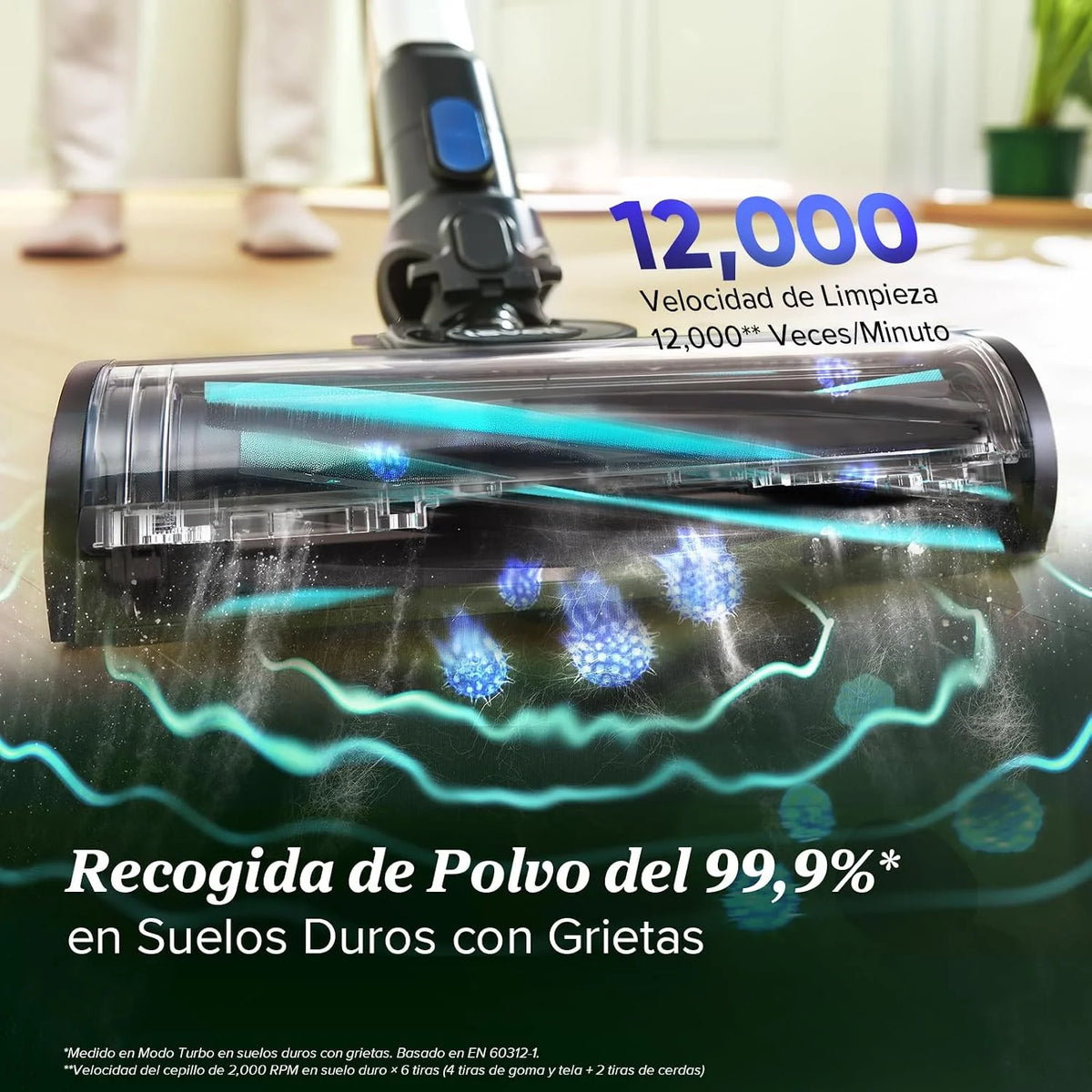 Levoit LVAC300 Aspiradora sin Cable para Mascota, Mini Cepillo Turbo, HEPA