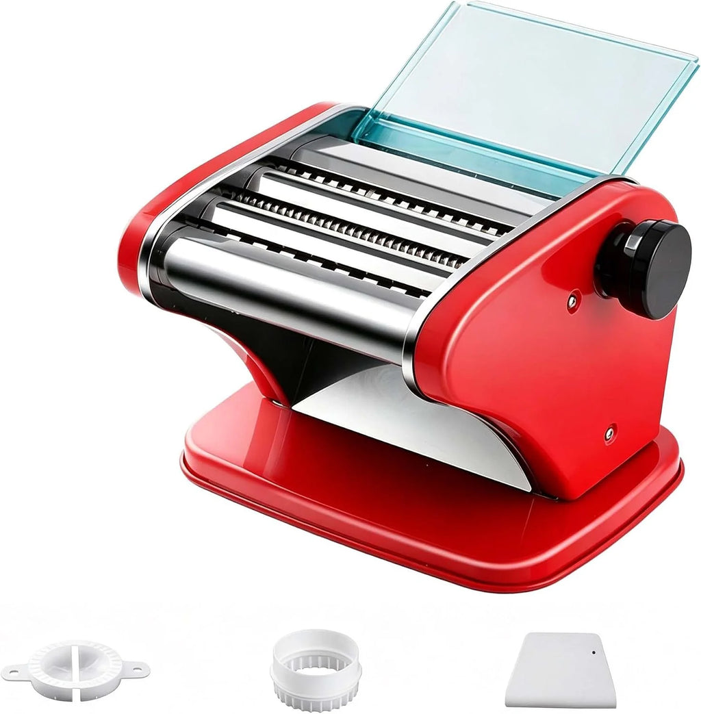 Máquina de Pasta Eléctrica de Acero Inoxidable red-Triple-blade