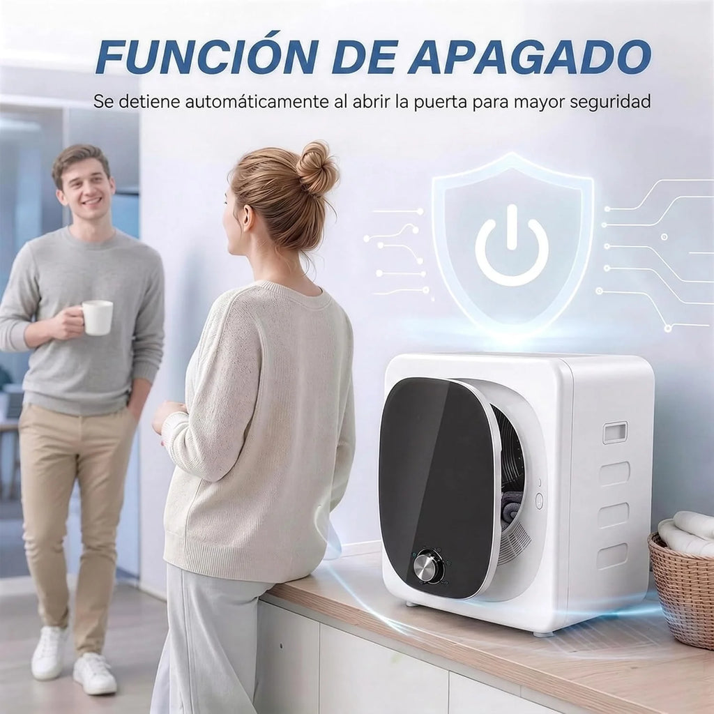 HOMCOM Secadora de Evacuación 3 KG Secadora de Ropa 800W Blanco